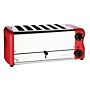 Rowlett Esprit broodrooster 6 sleuven rood - 2 reserve-elementen en 2 tostihouders