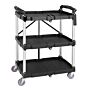 Vogue 3-Laags Opvouwbare Trolley Zwart Klein