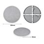 Bolero Rond Tafelblad Van Glasvezel, Grijs Steeneffect, 580mm