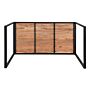 Bolero Industriële Bartafel Van Staal En Acacia, 1800x900mm