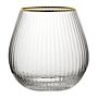 Utopia Hayworth Stemless Gin Glazen Met Gouden Rand, 650ml (Pak Van 6)