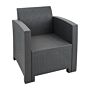 Bolero Pp Fauteuil En Tafel Rieten Set Grijs