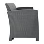 Bolero Pp Fauteuil En Tafel Rieten Set Grijs
