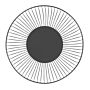 Olympia Draadvoer Displayschaal Rond Zwart - 285X85mm