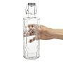 Olympia geo glazen waterfles met stop 1 liter (6 stuks)