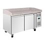 Polar U-Series Dubbele Deur Pizza Werkbank met Granieten Blad 428Ltr