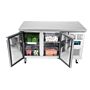 Polar U-Serie Dubbeldeurs Counter Koelkast 282Ltr