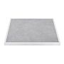 Bolero Tafelblad Van Gehard Glas Met Lichtgrijs Steeneffect En Witte Rand 700 mm Voor Buiten