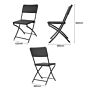 Bolero Rotan Opvouwbare Stoel Zwart (Set Van 2)
