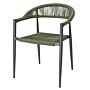 Bolero Eden PE gevlochten rattan outdoor armstoelen groen (4 stuks)