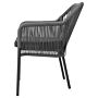 Bolero Bay PE gevlochten rattan outdoor armstoelen antraciet (2 stuks)
