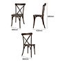 Bolero Manhattan Cross-Back Harsstoelen Donker Hout Effect (Set Van 4)