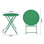 Bolero Perth bosgroene trottoirstijl ronde tafel 600 mm