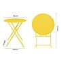 Bolero Perth zachtgele trottoirstijl ronde tafel 600 mm