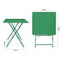 Bolero Perth bosgroene trottoirstijl vierkante tafel 600 mm