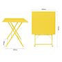 Bolero Perth zachtgele trottoirstijl vierkante tafel 600 mm