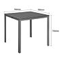 Bolero Valletta Grijs Latten Tuin Tafel 780mm