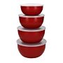 Kitchenaid Voorbereidingskommen Met Deksel Empire Rood (Set Van 4)
