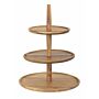 Olympia acaciahouten etagère 305(Ø) x 395(H)mm