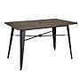 Bolero aluminium outdoor tafel 120x76x76cm donker houtdessin