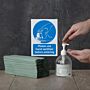 Vinylsticker A5 'Gelieve bij binnenkomst handreiniger te gebruiken'