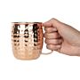 Olympia Barware Gehamerd RVS Koper Gecoate Mokken 440ml