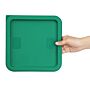 Hygiplas vierkante voedselopslag containerdeksel groen medium