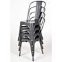Bolero Bistro stalen stoel grijs (4 stuks)