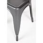 Bolero Bistro stalen stoel grijs (4 stuks)