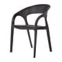 Bolero polyrotan stoel met armleuning zwart (4 stuks)