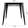 Bolero Bistro tafel vierkant 668mm zwart