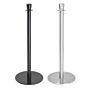 Bolero Vlakke Basis Barrièrepalen Geborsteld Roestvrij Staal (Verpakking Van 2)