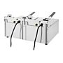 Buffalo Dubbele Tank Dubbele Mand 2X5Ltr Countertop Friteuse 2X2.8Kw
