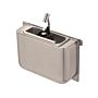 COMBISTEEL IJSLEPEL SPOELBAK MET IJSLEPELDOUCHE 410X120X270 MET WATERAFVOERGAT, WATERAANSLUITING EN STANDPIJP, 7108.0035