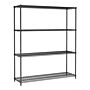 COMBISTEEL STELLING 4 LEVELS 1500 ZWART DEMONTABEL, 7530.0035