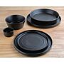 Olympia Cavolo platte ronde borden 18cm zwart (4 stuks)