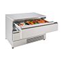 Foster Flexdrawer, koellade / vrieslade +1/+4°C, -18/-21˚C, rvs 304 uit- en inwendig en werkblad met spatrand, FFC6-2, 35-102