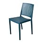 Baltimore stapelbare polypropyleen stoelen blauw (4 stuks)