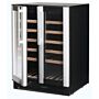 Wijnklimaatkast Nordcap 38 flessen, 2 zones, 60(B) X 82(H) X57(D), 230V/110W