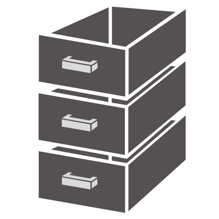 COMBISTEEL LADENBLOK 1/3 MONOBLOCK SOFT CLOSING, 7489.0523