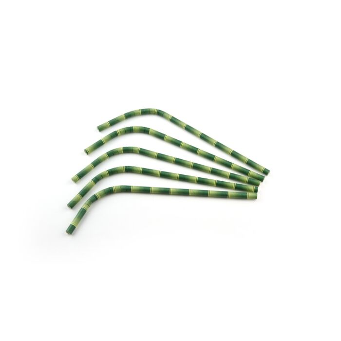 Sier Disposables Buigrietje papier (FSC®) bamboe look ø 7 mm / 24cm 24 zakken van 100 stuks