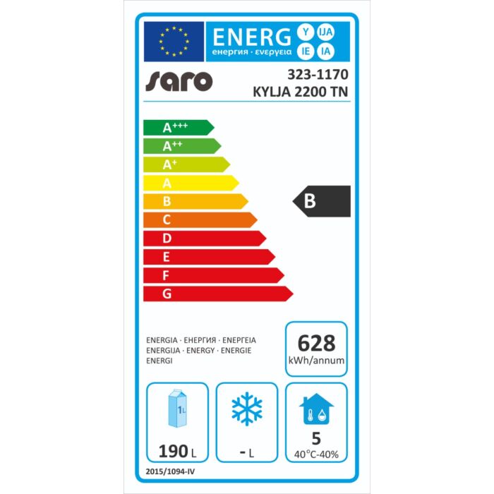 SARO Gekoelde werkbank met 2 deuren en opstaande rand, model KYLJA GN 2200 TN, 323-1170