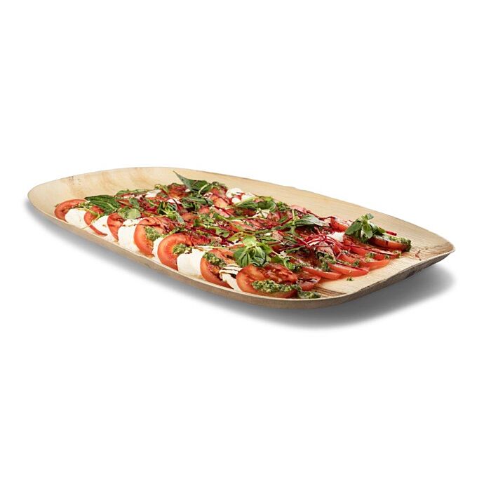 Sier Disposables Palm cateringschaal 550 x 360 x h25 mm 12 x verpakkingen van 5 stuks