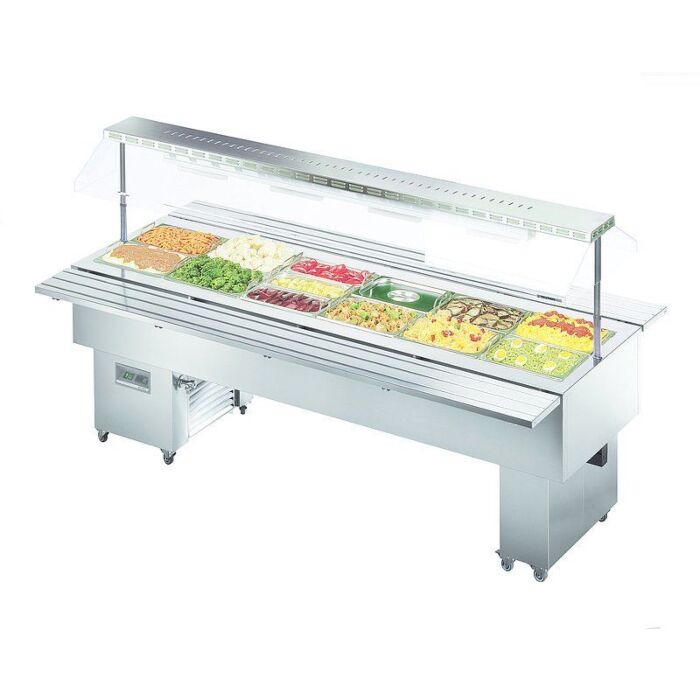 Buffet eiland Nordcap, Bain marie, 218(B) X 152(H) X 75(D), 400V/4800W