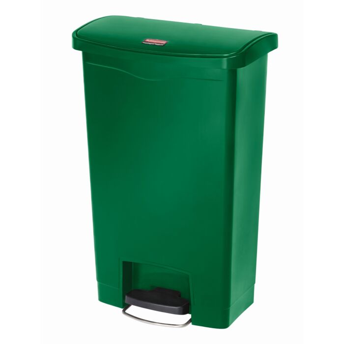 Slim Jim Step On container Front Step kunststof 50 ltr, Rubbermaid, model: VB 224283, groen