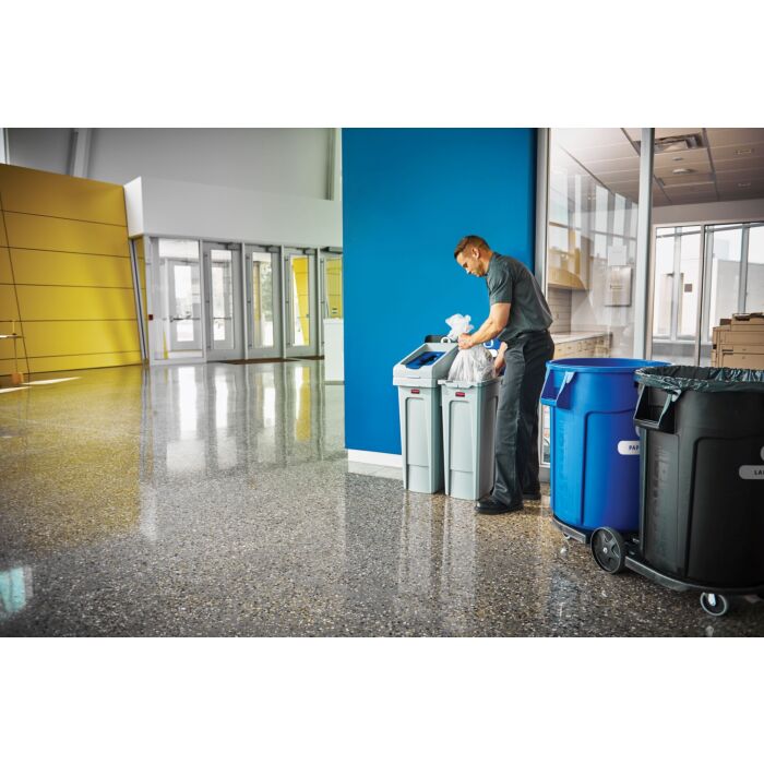 Slim Jim Recyclingstation Starterset, Rubbermaid, model: VB 239607, grijs