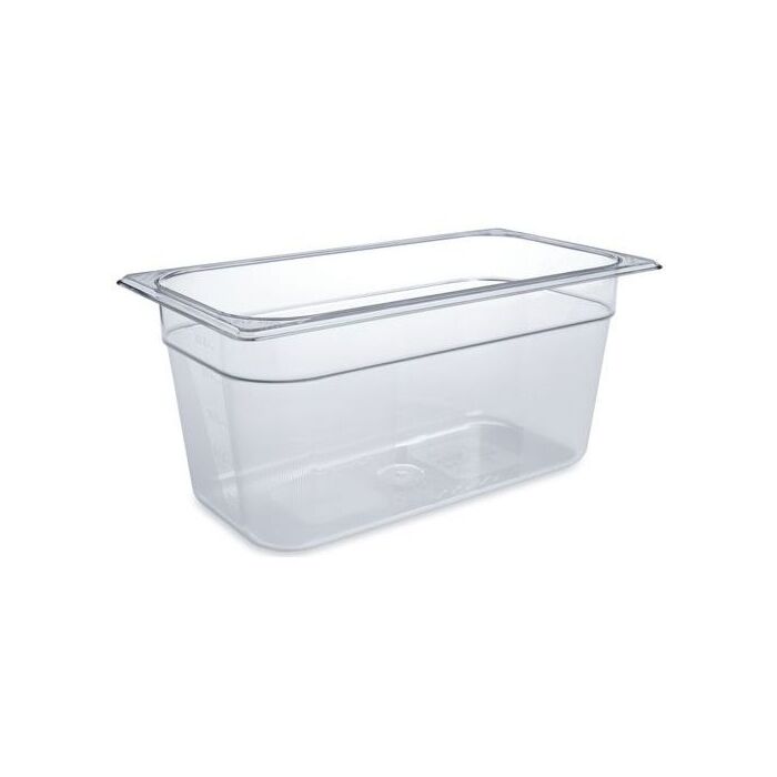 Gastronorm voedselpan 1/3 5,1 ltr, Rubbermaid, model: VB 000118, 6 stuks per verpakking, transparant