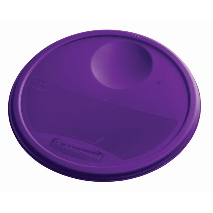 Deksel voor ronde voedselcontainer 11,4 ltr Allergenen, Rubbermaid, model: VB 232486, 6 stuks per verpakking, paars