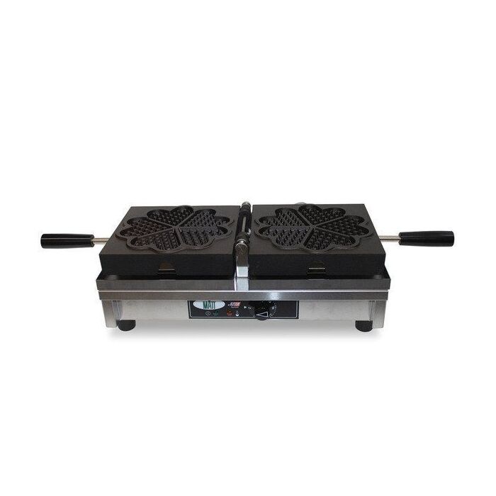 Enkel wafelijzer, 5x27 Hartjes, Matt/Krampouz, 230V/1800W