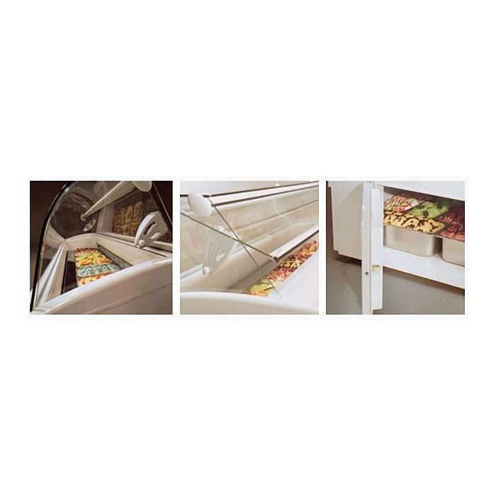 Ijsvitrine ISA 628L, 212(B) X 118(H) X 80(D), 230V/1060W